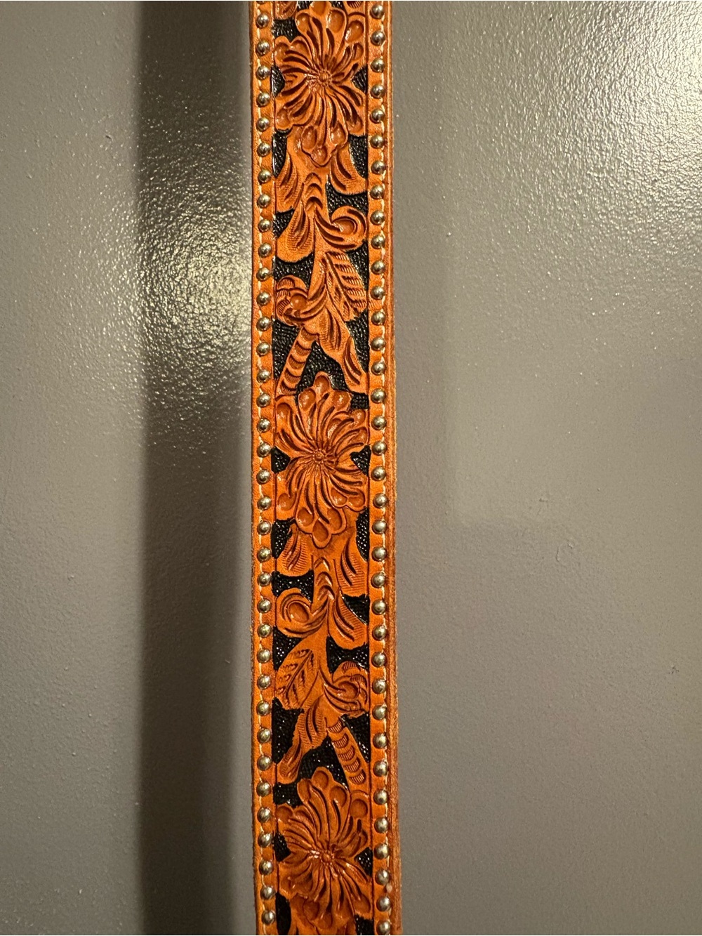 Men’s Ranger belt company: genuine hand tooled leather belt. Size 45